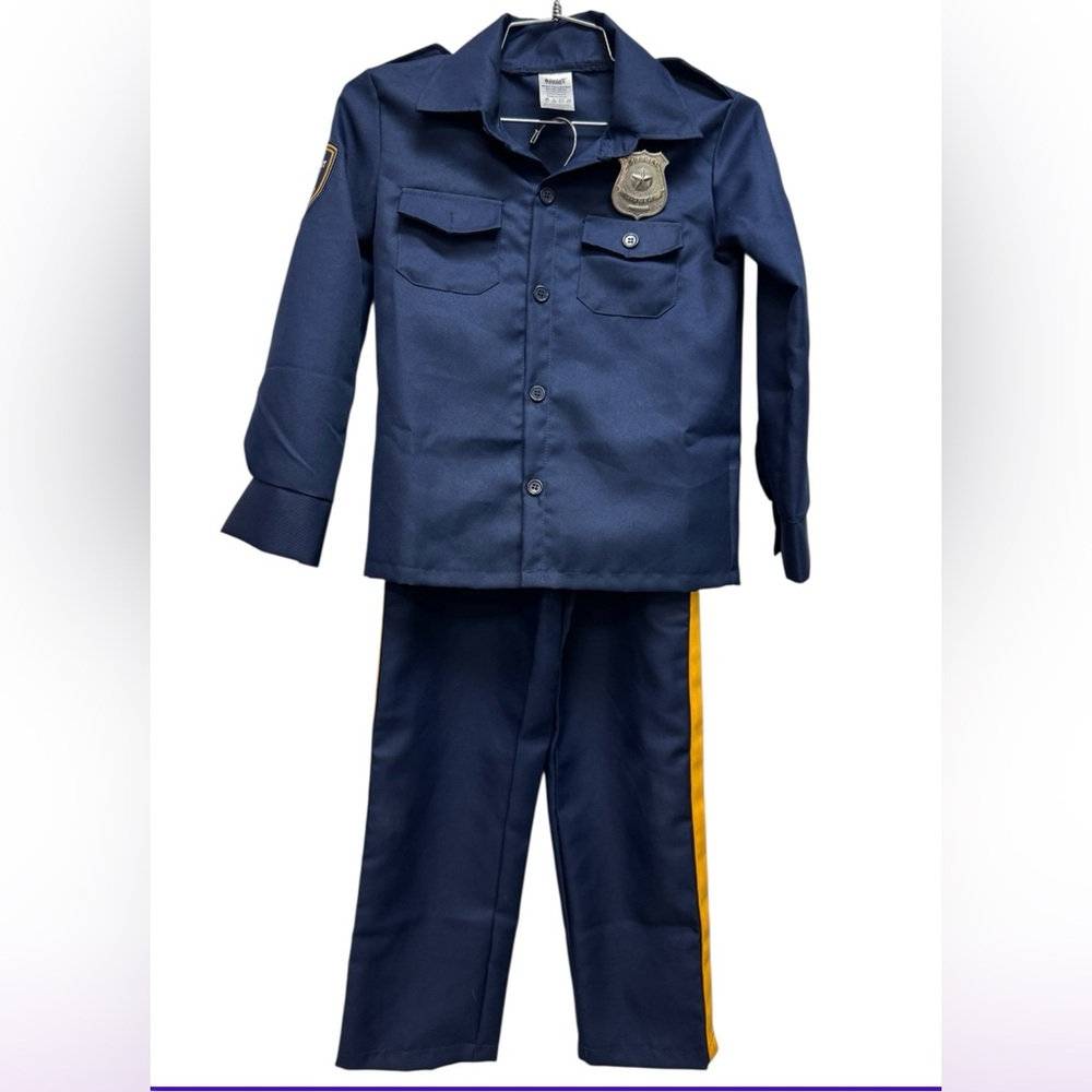 Halloween Spirit Navy Police Officer Costume for Kids Size Medium